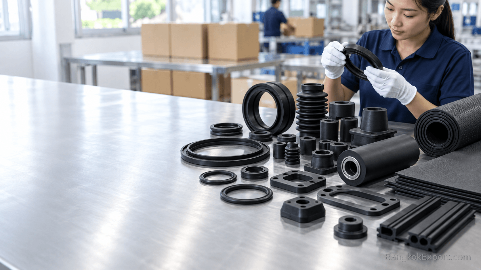 Processed rubber products from Thailand